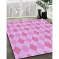 thumbnail image 3 of Ahgly Company Machine Washable Indoor Square Transitional Blossom Pink Area Rugs, 6' Square, 3 of 7