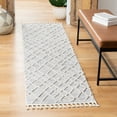 thumbnail image 3 of SAFAVIEH Marrakesh Erykah Distressed Geometric Polyester Area Rug, Ivory/Grey, 9' x 12', 3 of 10