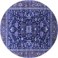 thumbnail image 1 of Ahgly Company Indoor Round Oriental Blue Industrial Area Rugs, 8' Round, 1 of 4