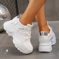 thumbnail image 5 of Women's Breathable Sneakers, Mesh Lightweight, Easy - Walk Casual Sport Strap Athletic Running Shoes with Platform Sole for Height Increase, 5 of 9