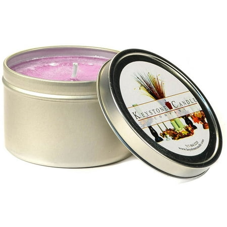 - 1 Pc Tin Candles Black Raspberry Vanilla Scented Tins 4 oz 2.5 in. diameter x 1.75 in. tall