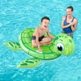thumbnail image 5 of Bestway: H2OGO! Turtle Ride-On - Green 55" Inflatable Pool Float, Ocean Animal Shaped Character Lounge, 2 Grip Handles, Water & Beach Play, Kids 3+, 5 of 8
