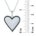 thumbnail image 2 of Ladies Brilliance Fine Jewelry Sterling Silver Bead Heart Pendant,18", 2 of 3