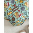 thumbnail image 6 of Wassery Infant Thanksgiving Clothes for Girls Boys Baby Sweatshirts Rompers Crew Neck Long Sleeve Turkey Letter Pumpkin Print Bodysuits 0-24M, 6 of 9