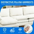 thumbnail image 4 of Dextrus Sectional Sofa with Ottoman, 142" U Shape Modern 6 Seat Cloud Couch with Pillow-Armrest, Beige, 4 of 10
