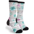 thumbnail image 1 of Chaussettes Unisexes en Coton Décontracté - Chaussettes Mode Patch Noir et Blanc, 1 of 5