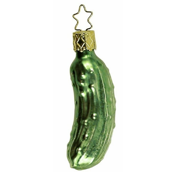 Inge Glas Heirlooms Medium Pickle Gurken Legend German Glass Christmas Ornament