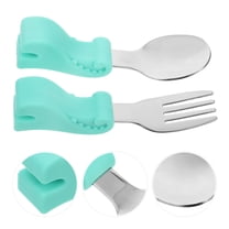 STRANDCHIC Toddler Fork Set with Assorted Color Dinosaur Pattern Utensils for Kids Mealtime