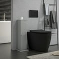 thumbnail image 2 of Small Toilet Paper Cabinet, Bathroom Corner Cabinet with Doors and Shelves for Paper Shampoo, Gray, 2 of 6