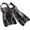 BK, variant on Reef Tourer Snorkel Fins for Kids and Adults, Adjustable Open Heel, Compact Short Blade Swimming Snorkeling Flippers, Travel Size, RF0106P, Blue, Large