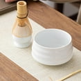 thumbnail image 3 of Four-Piece Set With White Porcelain Tea Bowl, Tea Whisk, Matcha Brush, Baibenli Tea Whisk Combination Japanese Gift Box Song Dynasty Tea Making Matcha Tea Making Tool Set, 3 of 8