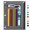 Dark Gray, variant on 3-Ring Pen Pencil Pouch with Clear Window Stationery Bag Binder Case Classroom Organizers