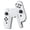 White, variant on Switch JoyCon Charging Grip Compatible with Switch & OLED Model, Play While Charging, Portable V Shaped Switch JoyCon Controller Charger with Indicators