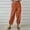Orange womens pants, variant on Wycnly Pants for Women Jogger Pants for Women Casual Summer Solid Elastic Waist Loose Long Pants Leisure Cotton Linen Breathable Ladies Trousers with Pocket
