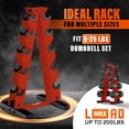 thumbnail image 4 of Metal A Frame Dumbbell Weight Rack 5 Tiers Red, 4 of 6