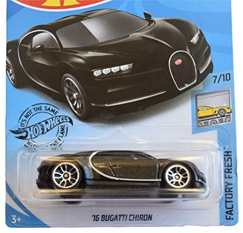 Hot Wheels Factory Fresh 7/10 '16 Bugatti Chiron 89/250, negro
