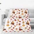 thumbnail image 1 of Fotbe Autumn Maple Leaf with Hedgehog Manta de Franela Acolchonada con Estampado, Súper Suave y Esponjosa, Extra Grande para Sofá, Cama, Uso Todo el Año-60"x50", 1 of 7