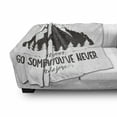 thumbnail image 3 of Inspirational Soft Flannel Fleece Blanket, Once a Year Go Someplace You Have Never Been Before Wanderlust Theme, Cozy Plush for Indoor and Outdoor Use, 60" x 80", Charcoal Grey White, by Ambesonne, 3 of 6