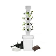 STANDARD HYDROPONIC TOWER - EXOTOWER 4 Tier KIT INDOOR HYDROPONIC GARDEN - VERTICAL HYDROPONIC GARDEN WITH IRRIGATION BLOCK AND LID for indoor and outdoor use