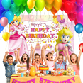 thumbnail image 3 of Telón de fondo decorativo para fiestas alusivo a Princesa Peach, 3 of 5