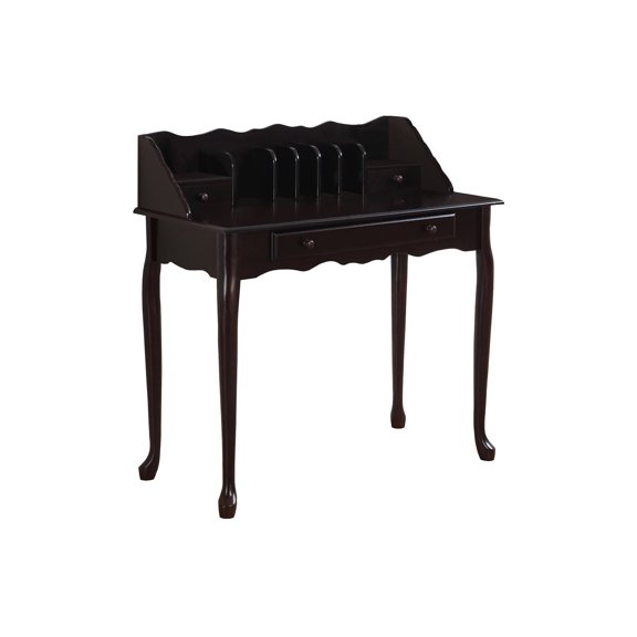 Office Desk Computer Desk, Home Office, Laptop, Storage Drawers, 36"l, Work, Brown Wood, Traditional,Work Surface
