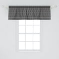 thumbnail image 2 of Ambesonne Abstract Valance Pack of 2, African Style Ethnic Motif, 54"X18", Dark Grey White, 2 of 2