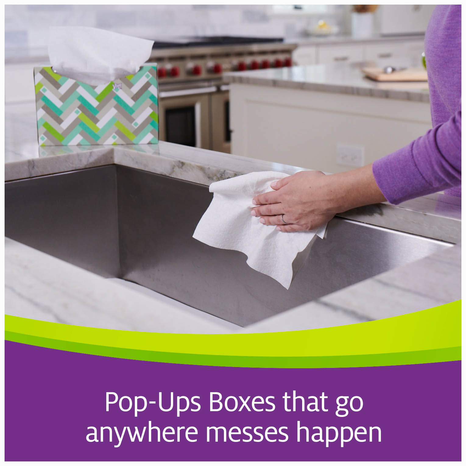 Viva Pop-Ups Paper Towel Dispenser, White, 60 Sheets - image 2 of 11