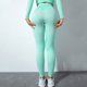 thumbnail image 3 of Gibobby Leggings yoga mujer Pantalones de cintura alta para mujer, pantalones de Fitness, pantalones finos deportivos brillantes, pantalones de Yoga(Verde de menta,CH), 3 of 5