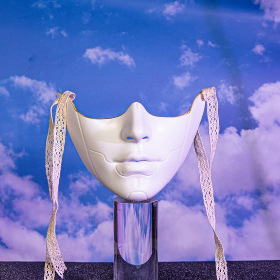 Doomiva Mechanical Cyborg Mask Venetian Half Face Mask for Mardi Gras Masquerade Party Type E One Size