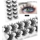 thumbnail image 3 of Xiao Hua 18 pares de pestañas postizas de visón sintético, suaves y esponjosas, aspecto natural, volumen 8D, CD27, 3 of 3