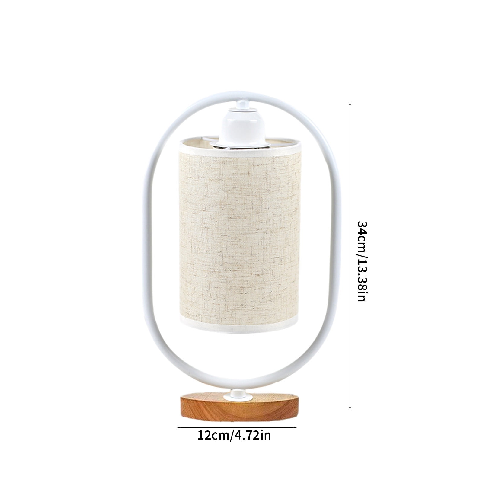 Bdday Small Table Lamp-Wooden Bedside Lamp Simple Bedroom Lamp Linen Shade Mini Desk Lamp Night Light Nightstand Lamp for Bedroom,Living Room,Kids Room