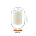 thumbnail image 3 of Table Lamp For Bedroom 3 Way Dimmable Nightstand Lamp With Round Flaxen Fabric Shade For Living Room Office Dorm-Solid Wood- LED Bulb Included, Xinsrenus Under $5! Table Lamp For Bedroom 3, 3 of 7