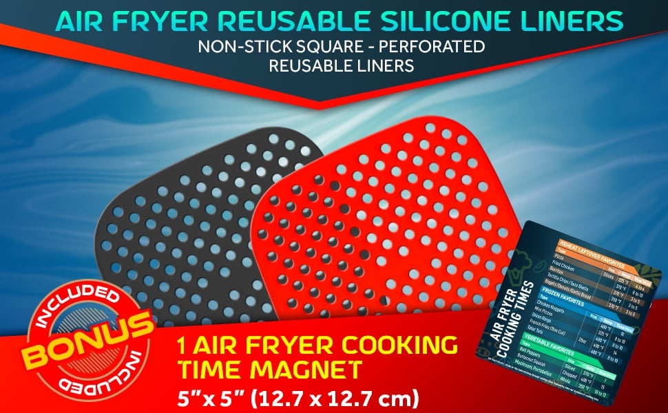 MZF mzf 1 pack air fryer silicone liners, 7.5 inch food safe oven