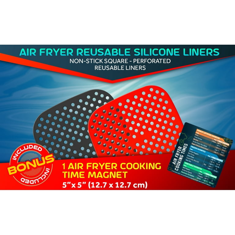 Anpei Reusable Silicone Air Fryer Mats 3pk, Small (7.5 Inches