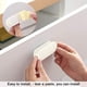 thumbnail image 2 of 8 piezas manija adhesiva puerta corredera ventana puerta de vidrio accesorios creativos manijas de gabinete autoadhesivas para el hogar (blanco), 2 of 5