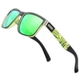 thumbnail image 2 of DUBERY Vintage Polarized Sunglasses for Men Women Retro Square Mirrored Lens Sun Glasses D518, Green DUBERY DUBERY, 2 of 2