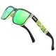 thumbnail image 2 of DUBERY Vintage Polarized Sunglasses for Men Women Retro Square Mirrored Lens Sun Glasses D518, Green DUBERY DUBERY, 2 of 2