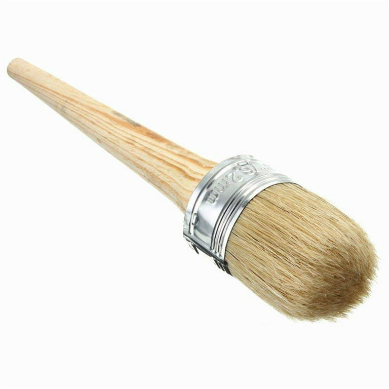  Glue Brush for Bookbinding, VENCINK Natural Bristle Wood Handle  Round Wax Paint Brush Small Brush for Little Craft Project
