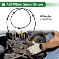 thumbnail image 2 of Unique Bargains ABS Wheel Speed Sensor ABS Sensor Anti-lock Braking System Sensor for Nissan Titan V8 5.6L 2005-2011 No.479007S200 Rear Right, 2 of 7