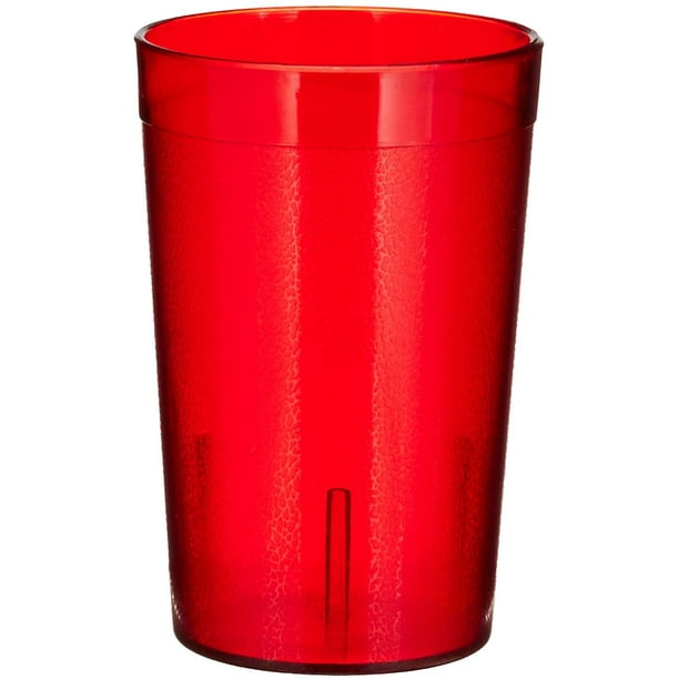 Winco Pebbled 12 Piece Plastic Glassware Set (Set of 12), Red Walmart