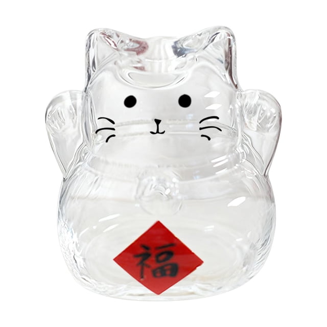 Hucha de cristal de borosilicato con forma de gato, multifuncional, resistente a altas temperaturas, adorable. Estilo E