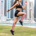thumbnail image 6 of Lsque Piggy Sunflower Pattern Sport Compression Socks for Men & Women 15-20 mmHg Knee High Nurse Pregnant Running Medical and Travel Athletic, 6 of 6
