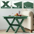 thumbnail image 5 of SERWALL Small Folding Side Table set 2, HDPE All Weather Adirondack End Table, No Assembly Required, Green, 5 of 8