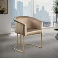 thumbnail image 2 of Meridian Furniture Tierra Beige Velvet Dining Chair, 2 of 8