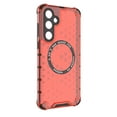 thumbnail image 2 of 2-in-1 Magnetic Phone Case for Samsung Galaxy A56 5G, [Anti-fall] [Compatible with MagSafe] Shockproof Translucent Honeycomb Pattern Back Ultra Slim Protective Case for Samsung Galaxy A56 5G,Red, 2 of 11