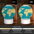 thumbnail image 3 of Salouo World Map With Landmarks for Round Acrylic Night Light - Acrylic Sheets with LED Light Lamp Base - Decorative Night Lamp for Restaurant Bar Cafe Shop Room Decoration, 3 of 9