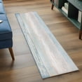 thumbnail image 3 of Hallway Runner Rug 2'x6', Blue Beige Farmhouse Long Non-slip Runner Rugs, Vintage Wooden Striped Washable Outdoor Indoor Throw Floor Carpet Mat for Living Room/Bedroom/Kitchen/Office/Laundry, 3 of 9
