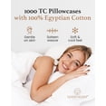 thumbnail image 4 of Fundas de almohada Good Sleep Bedding de algodón egipcio 1000 hilos, juego de 4, 4 of 7