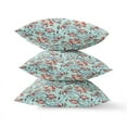 thumbnail image 2 of Roses Sprayed Stars Throw Fabric Pillow in Light Blue Pink Indigo 20x20, 2 of 6