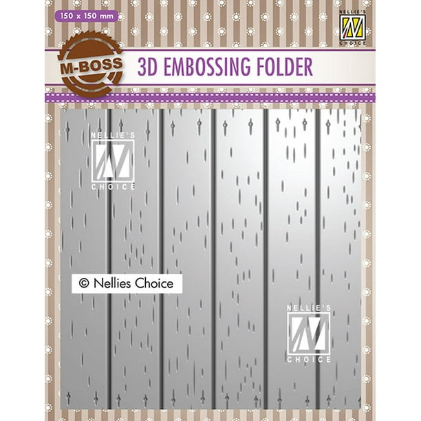 Nellie's Choice 3D Embossing Folders Strip Pattern 2